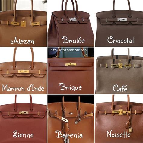 hermes birkin brown colors